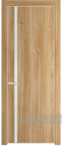 Дверь со стеклом ProfilDoors 21NE Lacobel Белый лак с кромкой Вайт (Дуб Карамель)