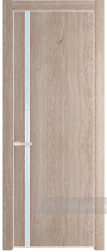 Дверь со стеклом ProfilDoors 21NE Lacobel Белый лак с кромкой Крем Вайт (Дуб Сонома)