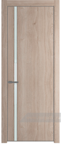 Дверь со стеклом ProfilDoors 21NE Lacobel Белый лак с кромкой Смоки (Дуб Сонома)