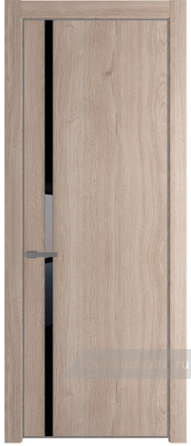 Дверь со стеклом ProfilDoors 21NE Lacobel Черный лак с кромкой Смоки (Дуб Сонома)