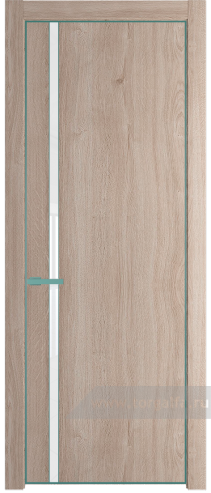 Дверь со стеклом ProfilDoors 21NE Лак классик с кромкой Мята (Дуб Сонома)