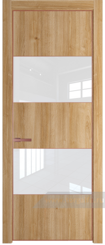 Дверь со стеклом ProfilDoors 22NE Лак классик с кромкой Бронза (Дуб Карамель)
