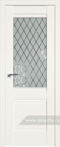 Дверь со стеклом ProfilDoors 2U Ромб (ДаркВайт)