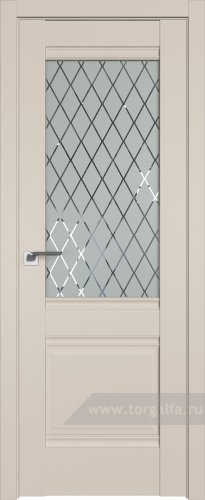 Дверь со стеклом ProfilDoors 2U Ромб (Санд)