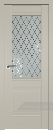 Дверь со стеклом ProfilDoors 2U Ромб (Шеллгрей)
