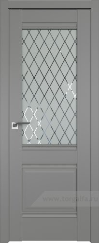 Дверь со стеклом ProfilDoors 2U Ромб (Грей)