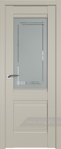 Дверь со стеклом ProfilDoors 2U Мадрид (Шеллгрей)