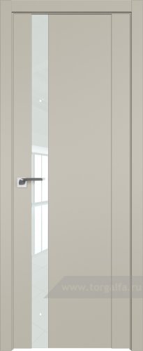 Дверь со стеклом ProfilDoors 62U Lacobel Белый лак (Шеллгрей)