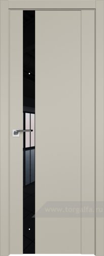 Дверь со стеклом ProfilDoors 62U Lacobel Черный лак (Шеллгрей)