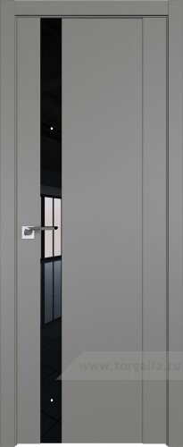 Дверь со стеклом ProfilDoors 62U Lacobel Черный лак (Грей)