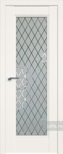 Дверь со стеклом ProfilDoors 65U Ромб (ДаркВайт)