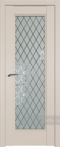 Дверь со стеклом ProfilDoors 65U Ромб (Санд)