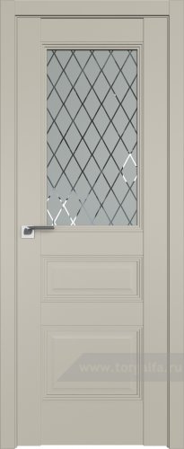 Дверь со стеклом ProfilDoors 67U Ромб (Шеллгрей)