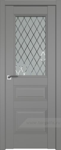 Дверь со стеклом ProfilDoors 67U Ромб (Грей)