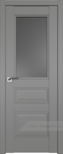 Дверь со стеклом ProfilDoors 67U Графит (Грей)