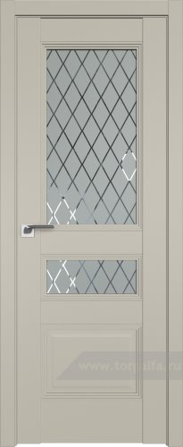 Дверь со стеклом ProfilDoors 68U Ромб (Шеллгрей)