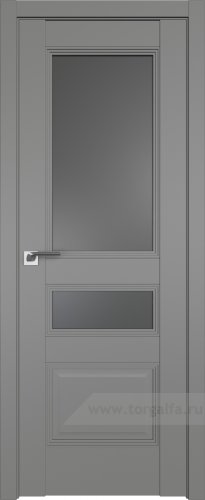 Дверь со стеклом ProfilDoors 68U Графит (Грей)