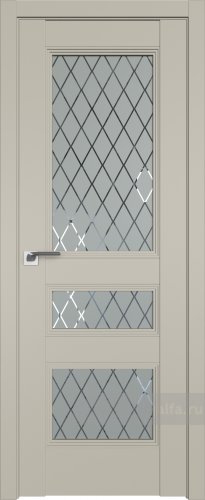 Дверь со стеклом ProfilDoors 69U Ромб (Шеллгрей)