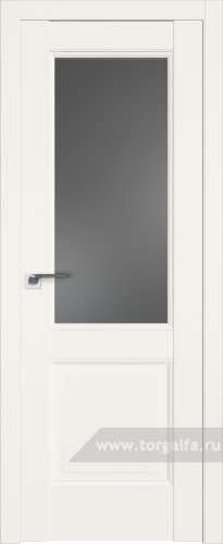 Дверь со стеклом ProfilDoors 90U Графит (ДаркВайт)