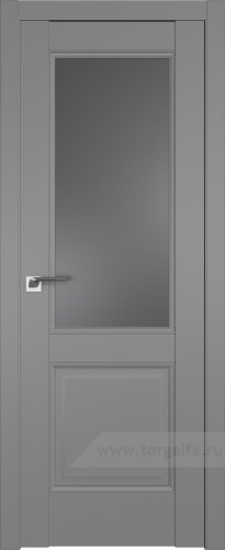 Дверь со стеклом ProfilDoors 90U Графит (Грей)