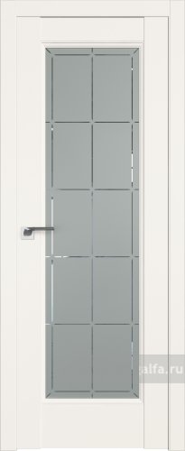 Дверь со стеклом ProfilDoors 92U Гравировка 10 (ДаркВайт)