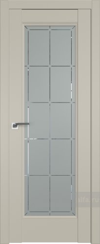 Дверь со стеклом ProfilDoors 92U Гравировка 10 (Шеллгрей)