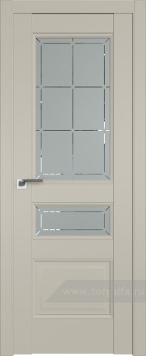 Дверь со стеклом ProfilDoors 94U Гравировка 1 (Шеллгрей)