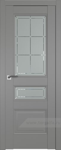 Дверь со стеклом ProfilDoors 94U Гравировка 1 (Грей)
