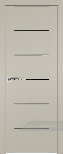 Дверь со стеклом ProfilDoors 99U Черный триплекс (Шеллгрей)