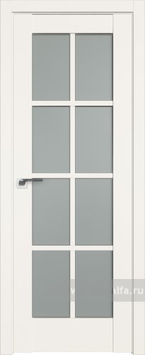 Дверь со стеклом ProfilDoors 101U Матовое (ДаркВайт)