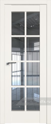 Дверь со стеклом ProfilDoors 101U Прозрачное (ДаркВайт)
