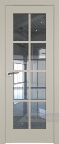 Дверь со стеклом ProfilDoors 101U Прозрачное (Шеллгрей)
