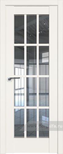Дверь со стеклом ProfilDoors 102U Прозрачное (ДаркВайт)