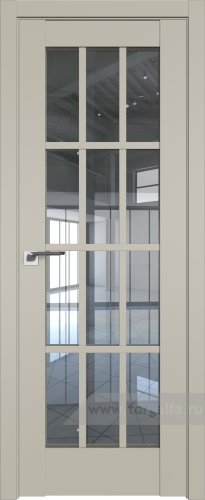 Дверь со стеклом ProfilDoors 102U Прозрачное (Шеллгрей)