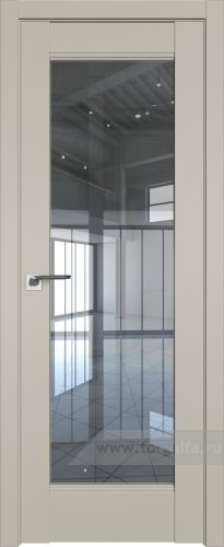 Дверь со стеклом ProfilDoors 107U Графит (Шеллгрей)