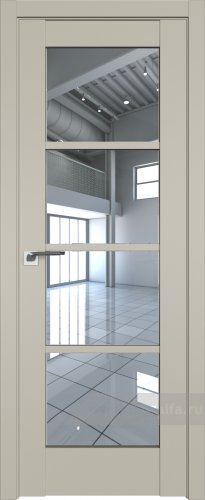 Дверь со стеклом ProfilDoors 119U Прозрачное (Шеллгрей)
