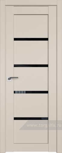 Дверь со стеклом ProfilDoors 2.09U Черный триплекс (Санд)