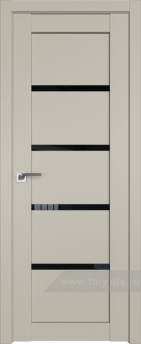 Дверь со стеклом ProfilDoors 2.09U Черный триплекс (Шеллгрей)