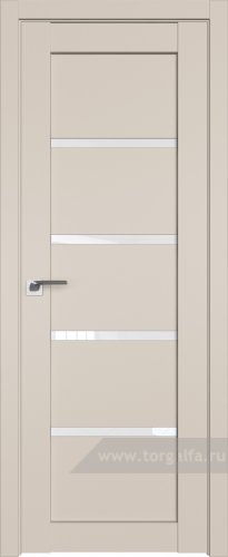 Дверь со стеклом ProfilDoors 2.09U Белый триплекс (Санд)