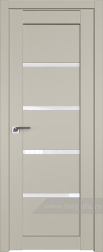 Дверь со стеклом ProfilDoors 2.09U Белый триплекс (Шеллгрей)