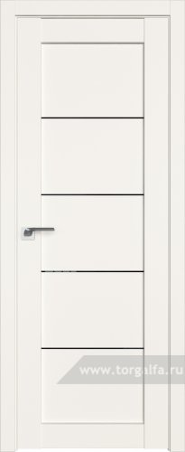 Дверь со стеклом ProfilDoors 2.11U Черный триплекс (ДаркВайт)