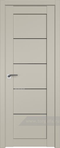Дверь со стеклом ProfilDoors 2.11U Черный триплекс (Шеллгрей)