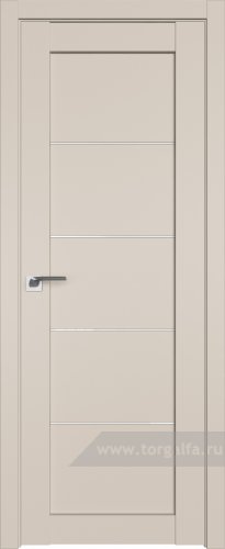 Дверь со стеклом ProfilDoors 2.11U Белый триплекс (Санд)