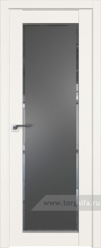 Дверь со стеклом ProfilDoors 2.19U Square графит (ДаркВайт)