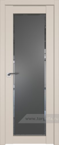 Дверь со стеклом ProfilDoors 2.19U Square графит (Санд)