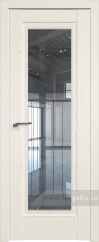 Дверь со стеклом ProfilDoors 2.35U Прозрачное (Магнолия Сатинат)
