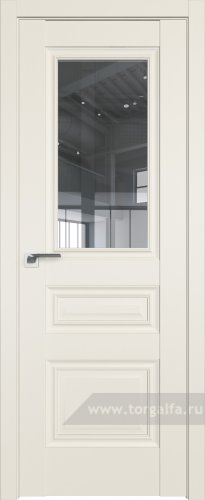 Дверь со стеклом ProfilDoors 2.39U Прозрачное (Магнолия Сатинат)
