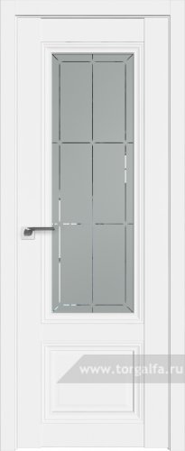 Дверь со стеклом ProfilDoors 2.103U Гравировка 1 (Аляска)