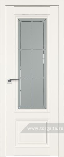 Дверь со стеклом ProfilDoors 2.103U Гравировка 1 (ДаркВайт)