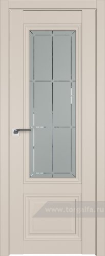 Дверь со стеклом ProfilDoors 2.103U Гравировка 1 (Санд)